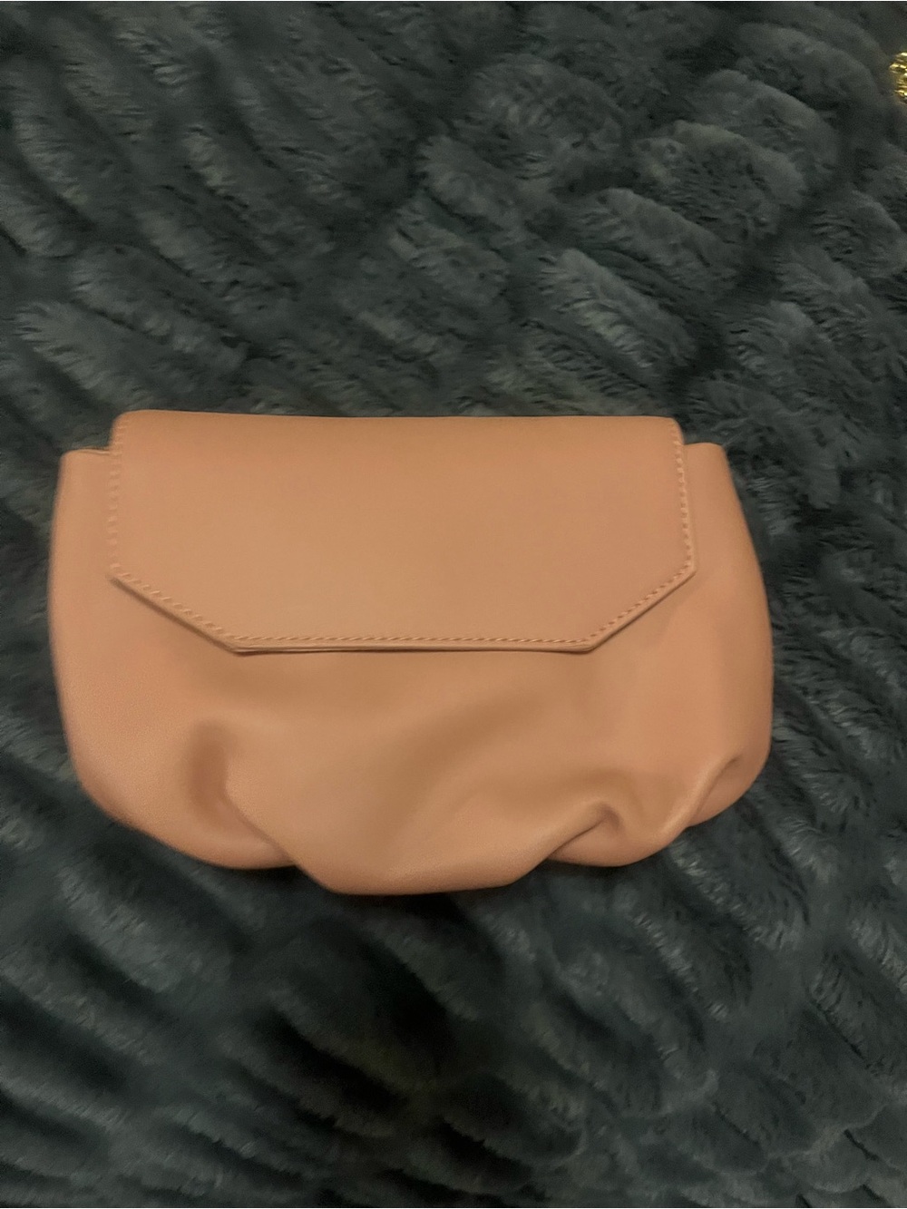 Classic Leather Clutch in Coral